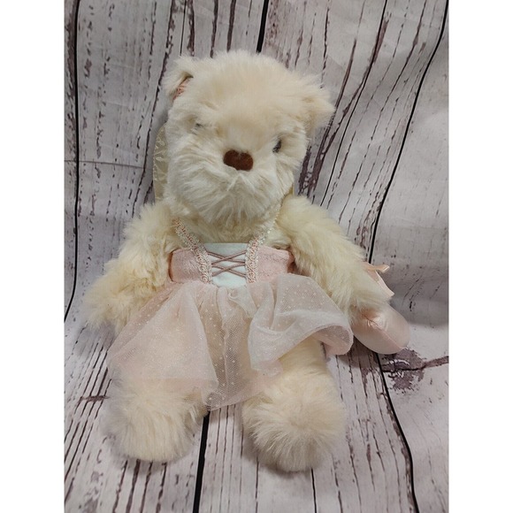 Avon Teddy Bear Ballerina Dance Angel w/ Wings and heart Plush Stuffed Vtg 1998 - Picture 1 of 5